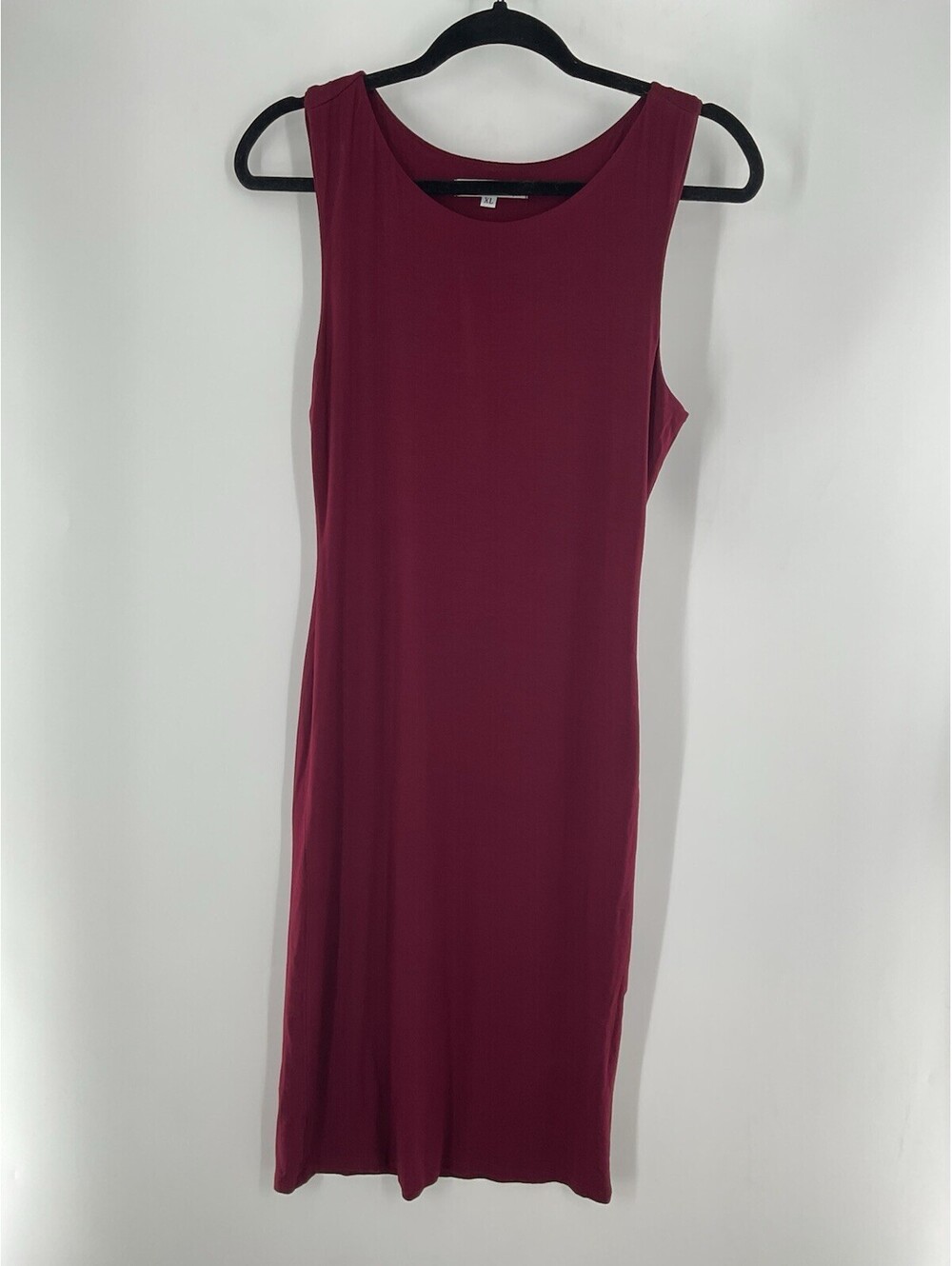 Velvet Torch Los Angeles Women’s Tank Top Dress Burgundy Knee Length 007